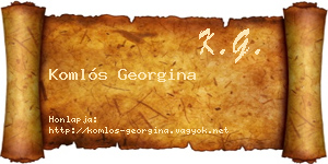 Komlós Georgina névjegykártya